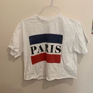 Brandy Melville cropped Paris shirt